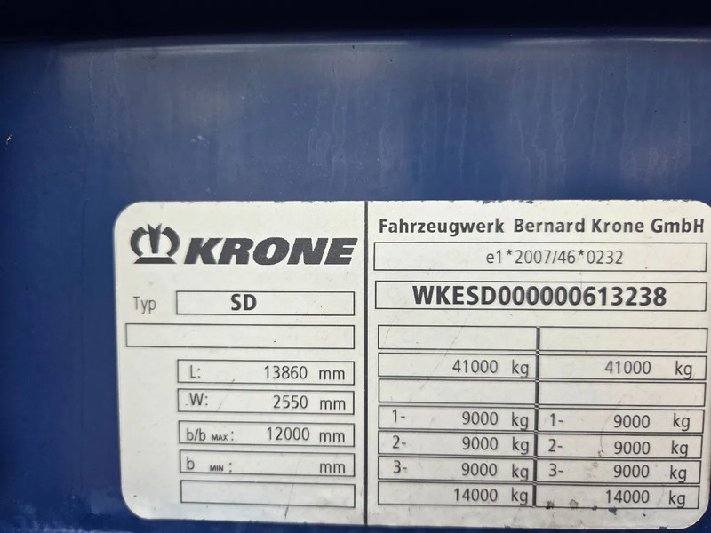 Dropside/ Flatbed semi-trailer Krone SD NL TRAILER 16x IN STOCK: picture 12
