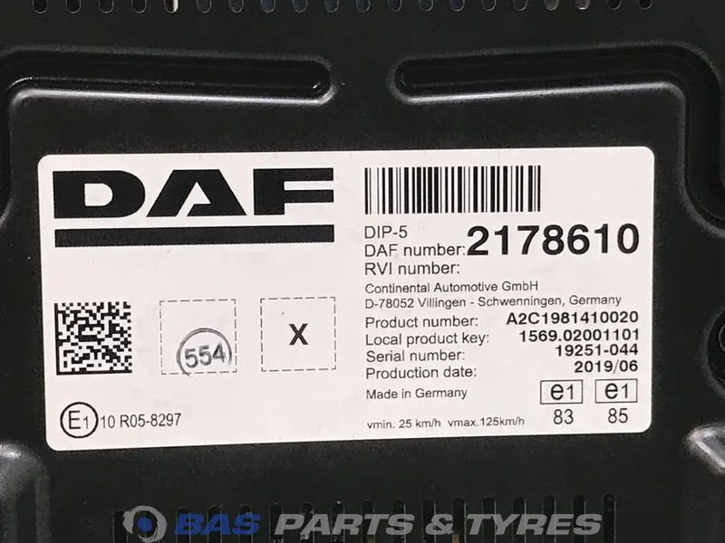 DAF CF Euro 6 Combi-Instrument DAF 2178610 - Dashboard for Truck: picture 3 DAF CF Euro 6 Combi-Instrument DAF 2178610 - Dashboard for Truck: picture 3