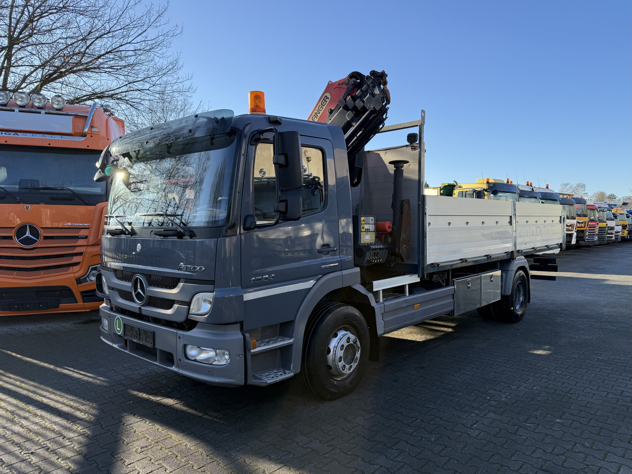 Mercedes-Benz Atego 1524 Palfinger 12002 bis 19 Meter - Dropside/ Flatbed truck, Crane truck: picture 1 Mercedes-Benz Atego 1524 Palfinger 12002 bis 19 Meter - Dropside/ Flatbed truck, Crane truck: picture 1