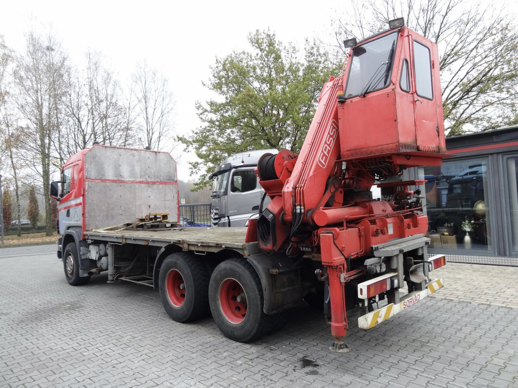 Crane truck, Dropside/ Flatbed truck Scania R144 460 6X4 Fassi 360 bis 25 Meter: picture 11