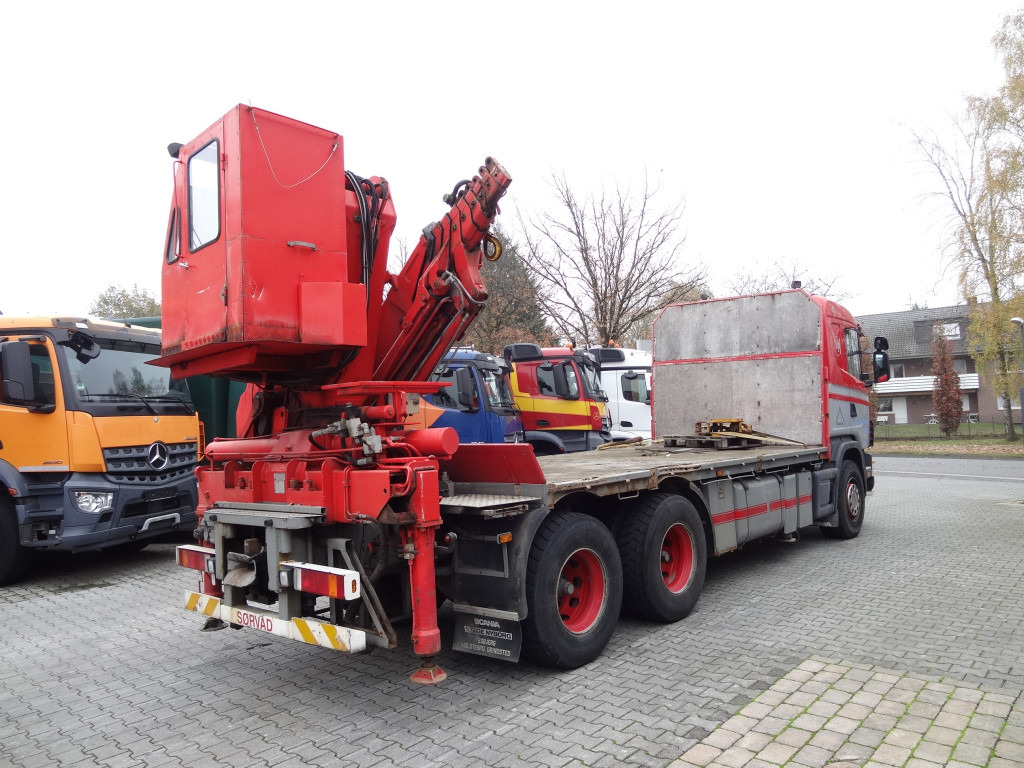 Dropside/ Flatbed truck, Crane truck Scania R144 460 6X4 Fassi 360 bis 25 Meter: picture 10