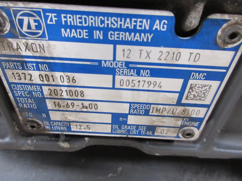 DAF 2189380// 2021008 // 12TX2210 TD TRAXON DAF XF 450 EURO 6 - Gearbox for Truck: picture 5 DAF 2189380// 2021008 // 12TX2210 TD TRAXON DAF XF 450 EURO 6 - Gearbox for Truck: picture 5