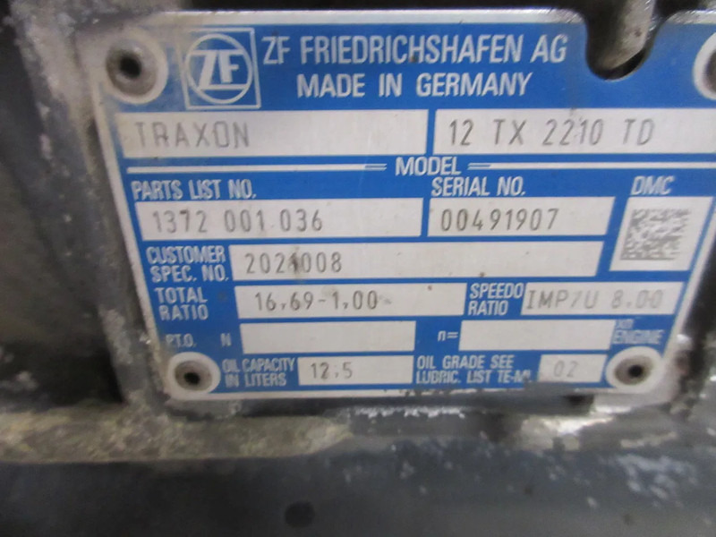 DAF 2189380 // 2021008 // 12TX2210 TD TRAXON TRANSMISSIE DAF EURO 6 - Gearbox for Truck: picture 5 DAF 2189380 // 2021008 // 12TX2210 TD TRAXON TRANSMISSIE DAF EURO 6 - Gearbox for Truck: picture 5