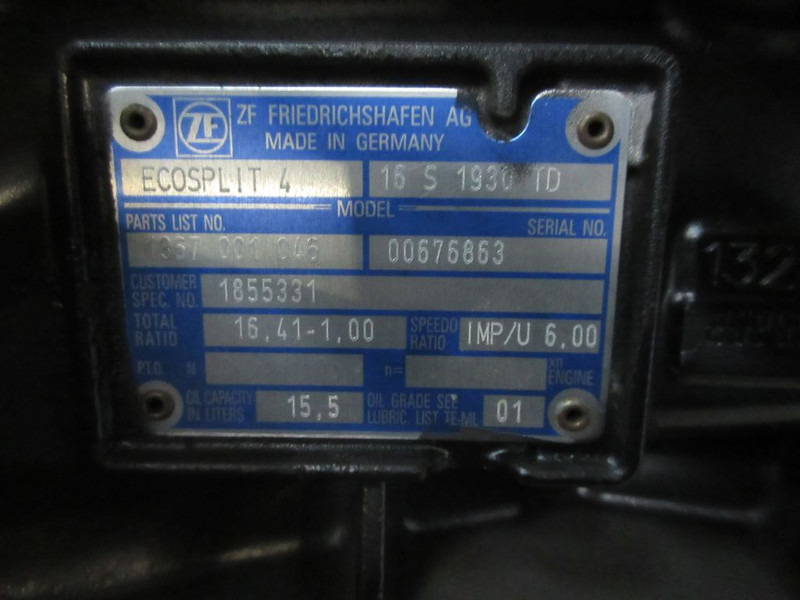 DAF CF85 1855331 TRANSMISSIE 16 S 1930 TD EURO 5 - Gearbox for Truck: picture 5 DAF CF85 1855331 TRANSMISSIE 16 S 1930 TD EURO 5 - Gearbox for Truck: picture 5