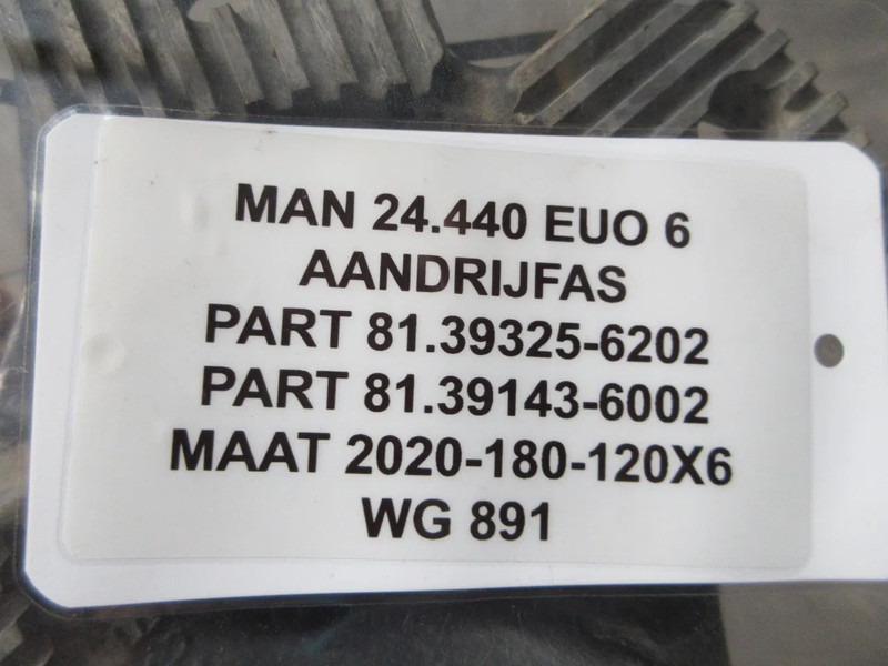 MAN 81.39325-6202//81.39143-6002 MAAT 2020-180-120X6 MAN TGX EURO 6 - Drive shaft for Truck: picture 4 MAN 81.39325-6202//81.39143-6002 MAAT 2020-180-120X6 MAN TGX EURO 6 - Drive shaft for Truck: picture 4