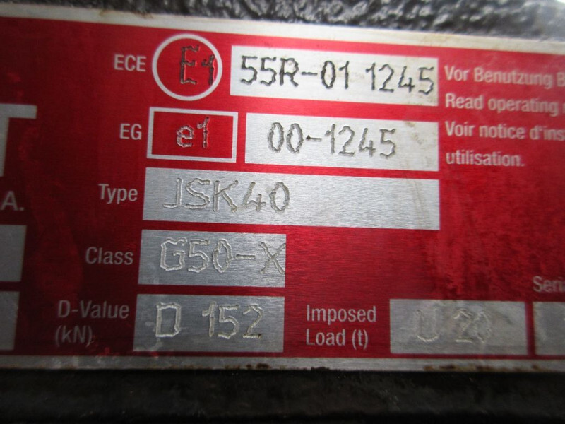 Jost JOST G 50-X D152 KOMT VAN DAF XF 106 EURO 6 - Fifth wheel coupling for Truck: picture 3 Jost JOST G 50-X D152 KOMT VAN DAF XF 106 EURO 6 - Fifth wheel coupling for Truck: picture 3