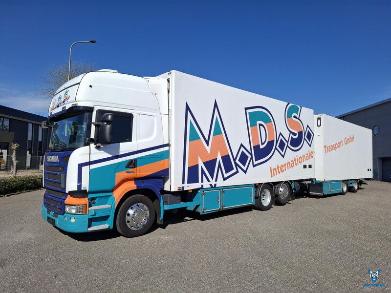 Scania R450 / RETARDER / ISOLATED GERMAN FLOWER COMBI / THROUGH-LOADING SYSTEM/ 2XPLATFORM 2TON / LIFT+LENKACHSE / PARKAIRCO / LWDS / E - Refrigerator truck: picture 1 Scania R450 / RETARDER / ISOLATED GERMAN FLOWER COMBI / THROUGH-LOADING SYSTEM/ 2XPLATFORM 2TON / LIFT+LENKACHSE / PARKAIRCO / LWDS / E - Refrigerator truck: picture 1