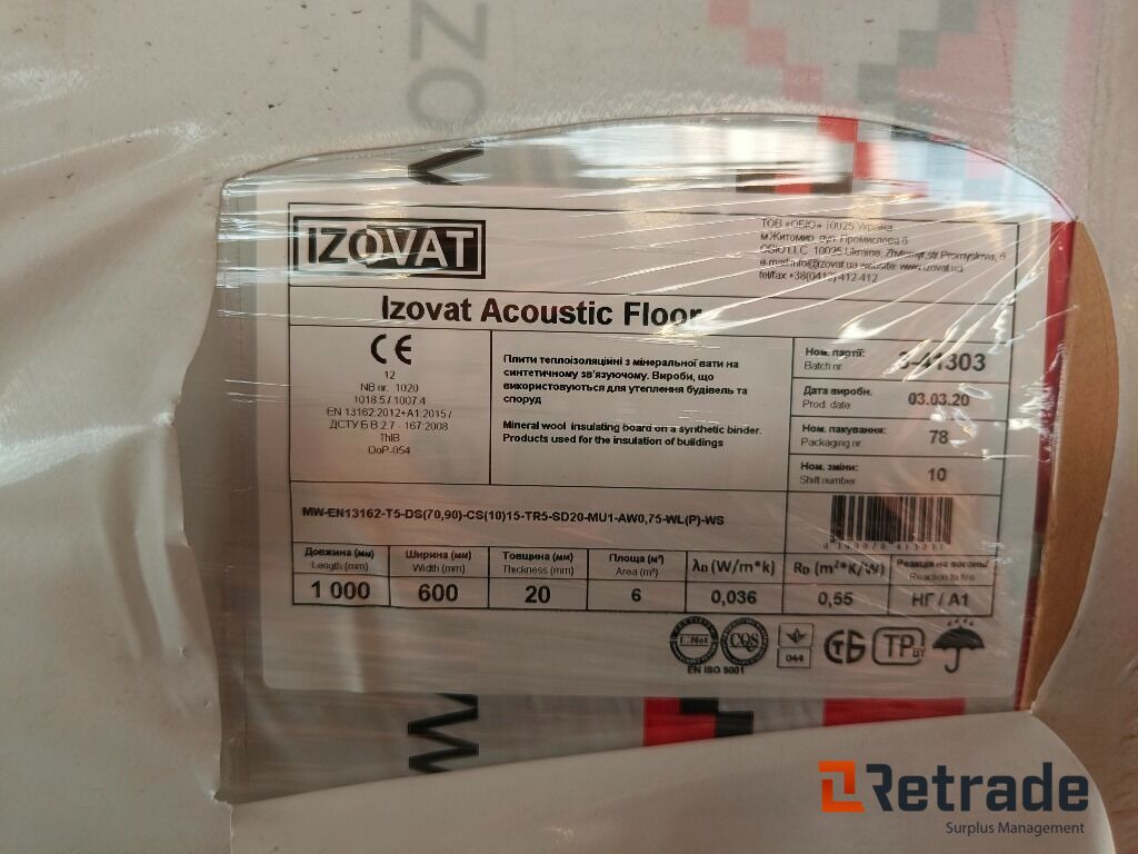 Trinnlydplate 330m2, 1000x600x20mm - Tool/ Equipment: picture 2 Trinnlydplate 330m2, 1000x600x20mm - Tool/ Equipment: picture 2