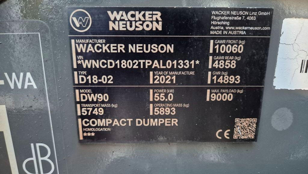 Leasing of  WACKER NEUSON DW90 - 2021 Year - 1640 Working Hours WACKER NEUSON DW90 - 2021 Year - 1640 Working Hours: picture 13