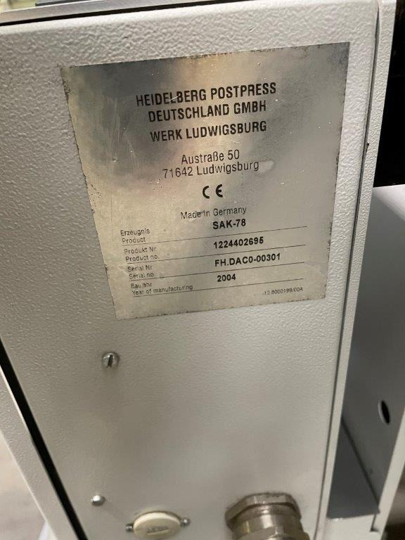 Heidelberg Steel Folder Shed Delivery SAK 78 - Folding machine: picture 4 Heidelberg Steel Folder Shed Delivery SAK 78 - Folding machine: picture 4