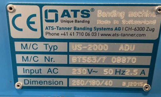 Packaging machinery compact ATS Tanner Transit strapping machine ATS US-2000 ADU: picture 12