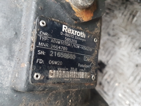 Manitou Mrt2540 Drive Motor, Reducer Rextroth A6vm107da1/63w-vzb027b, 9604789 - Hydraulic pump for Telescopic handler: picture 2 Manitou Mrt2540 Drive Motor, Reducer Rextroth A6vm107da1/63w-vzb027b, 9604789 - Hydraulic pump for Telescopic handler: picture 2