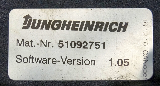 Jungheinrich 51033235 | Rij regeling Drive controller AS2412i index C Sw. 1,05 5 - ECU for Material handling equipment: picture 4 Jungheinrich 51033235 | Rij regeling Drive controller AS2412i index C Sw. 1,05 5 - ECU for Material handling equipment: picture 4