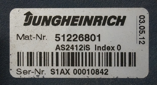 Jungheinrich 51226801 | Rij/hef/stuur regeling drive/lift/steering controller A - ECU for Material handling equipment: picture 2 Jungheinrich 51226801 | Rij/hef/stuur regeling drive/lift/steering controller A - ECU for Material handling equipment: picture 2