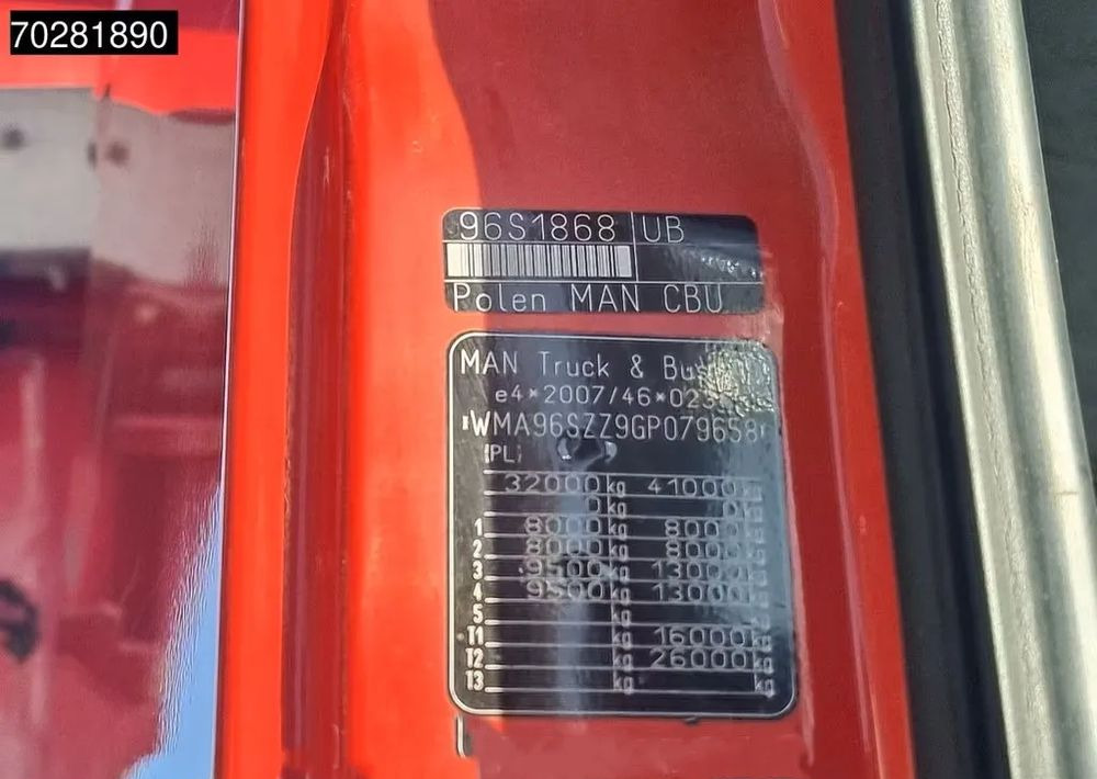 Leasing of  MAN TGS 41.480 8x8 Big Axle / 20 m³ Wywrotka / Automat / Euro 6 / 183 tys. km! MAN TGS 41.480 8x8 Big Axle / 20 m³ Wywrotka / Automat / Euro 6 / 183 tys. km!: picture 16