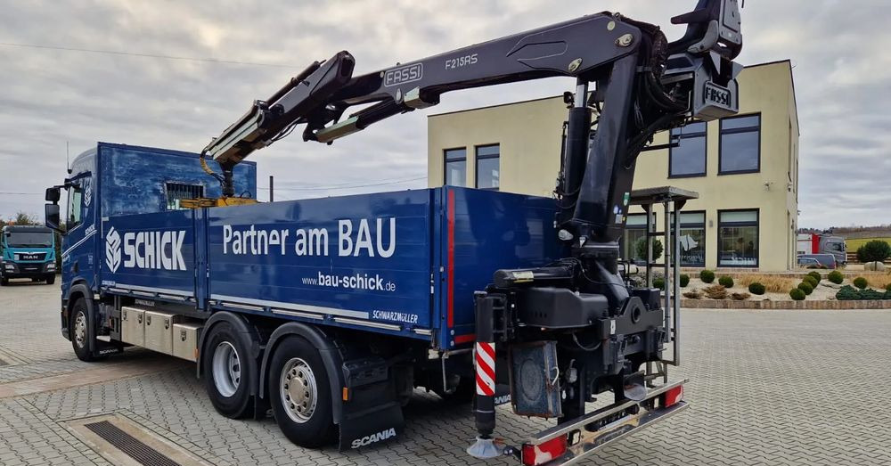 Scania Scania/ R 500/ 6x2 /Fassi F 215 AS - Dropside/ Flatbed truck, Crane truck: picture 4 Scania Scania/ R 500/ 6x2 /Fassi F 215 AS - Dropside/ Flatbed truck, Crane truck: picture 4