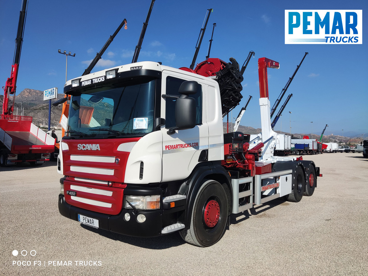 Crane truck SCANIA P 420 GRUA GANCHO MULTILIFT 6X2: picture 13