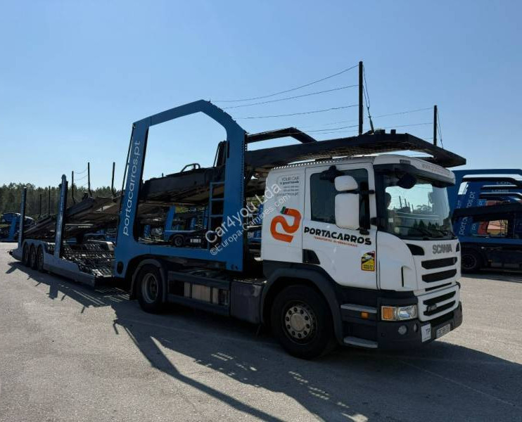 Scania P 450 - Autotransporter truck, Autotransporter semi-trailer: picture 1 Scania P 450 - Autotransporter truck, Autotransporter semi-trailer: picture 1