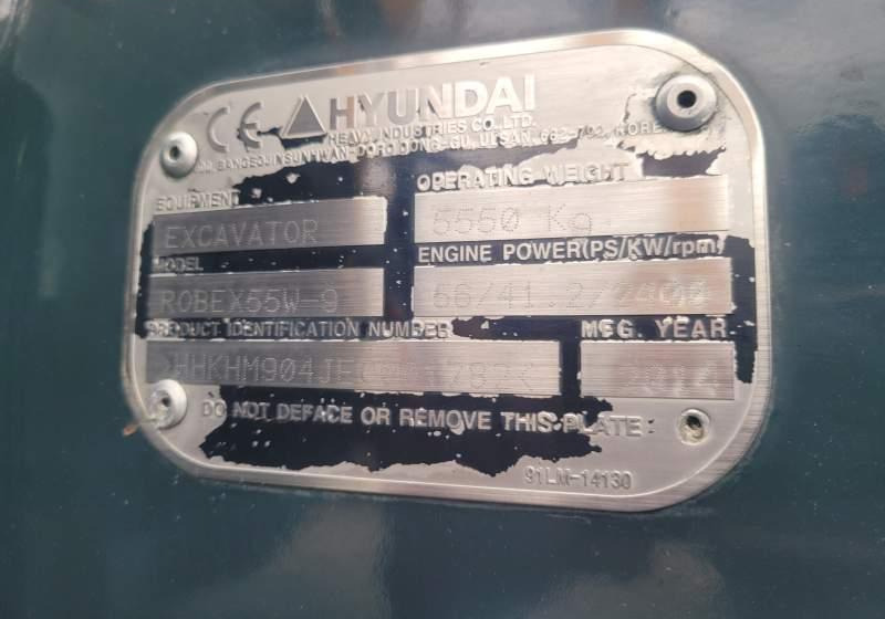 Wheel excavator Hyundai ROBEX 55W-9 EXCAVATOR / SPROWADZONY Z FRANCJI: picture 15