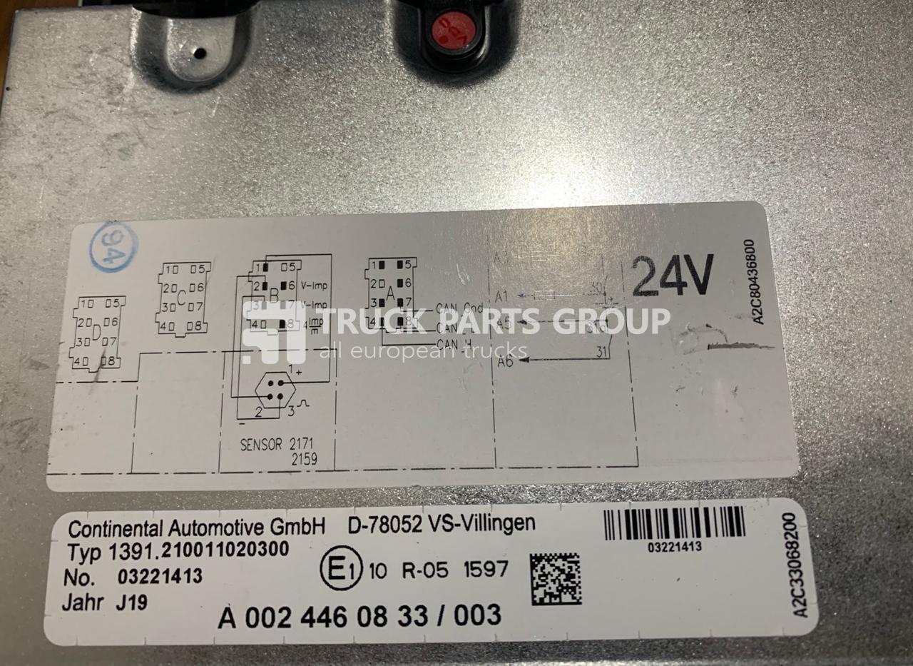 Mercedes Benz Tachograph, Tacho, TSU unit, 0004466833, 002446033, 125 KM/h, 03221413, type 1391, Continental Automotive GmbH, Battery-buffered Real Time Clock (RTC), Captive Testing and programming pl - Tachograph for Truck: picture 2 Mercedes Benz Tachograph, Tacho, TSU unit, 0004466833, 002446033, 125 KM/h, 03221413, type 1391, Continental Automotive GmbH, Battery-buffered Real Time Clock (RTC), Captive Testing and programming pl - Tachograph for Truck: picture 2