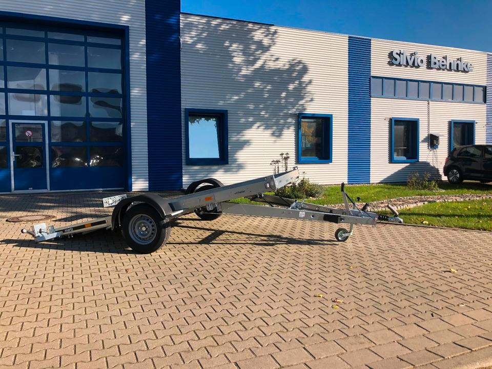 Martz Anhänger / Tieflader 1163Kg Nutzlast mit Knickdeichsel zum Kippen 3250x1850mm *INKL.19% MWST* - Motorcycle trailer: picture 1 Martz Anhänger / Tieflader 1163Kg Nutzlast mit Knickdeichsel zum Kippen 3250x1850mm *INKL.19% MWST* - Motorcycle trailer: picture 1