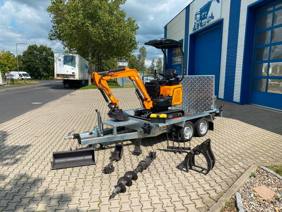 Minibagger BK1300JSR + Anhänger + Zubehör *INKL.19% MWST*BERGER KRAUS*KUBOTA*JOYSTICK*SCHENKWARM*SOFORT!* - Mini excavator, Trailer: picture 1 Minibagger BK1300JSR + Anhänger + Zubehör *INKL.19% MWST*BERGER KRAUS*KUBOTA*JOYSTICK*SCHENKWARM*SOFORT!* - Mini excavator, Trailer: picture 1