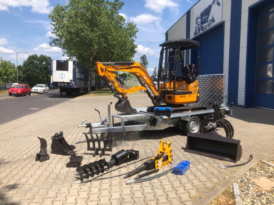 Minibagger BK1700JS +Tieflader +Zubehör *INKL.19% MWST*BERGER KRAUS*KUBOTA*JOYST*SOFORT! - Mini excavator, Trailer: picture 1 Minibagger BK1700JS +Tieflader +Zubehör *INKL.19% MWST*BERGER KRAUS*KUBOTA*JOYST*SOFORT! - Mini excavator, Trailer: picture 1