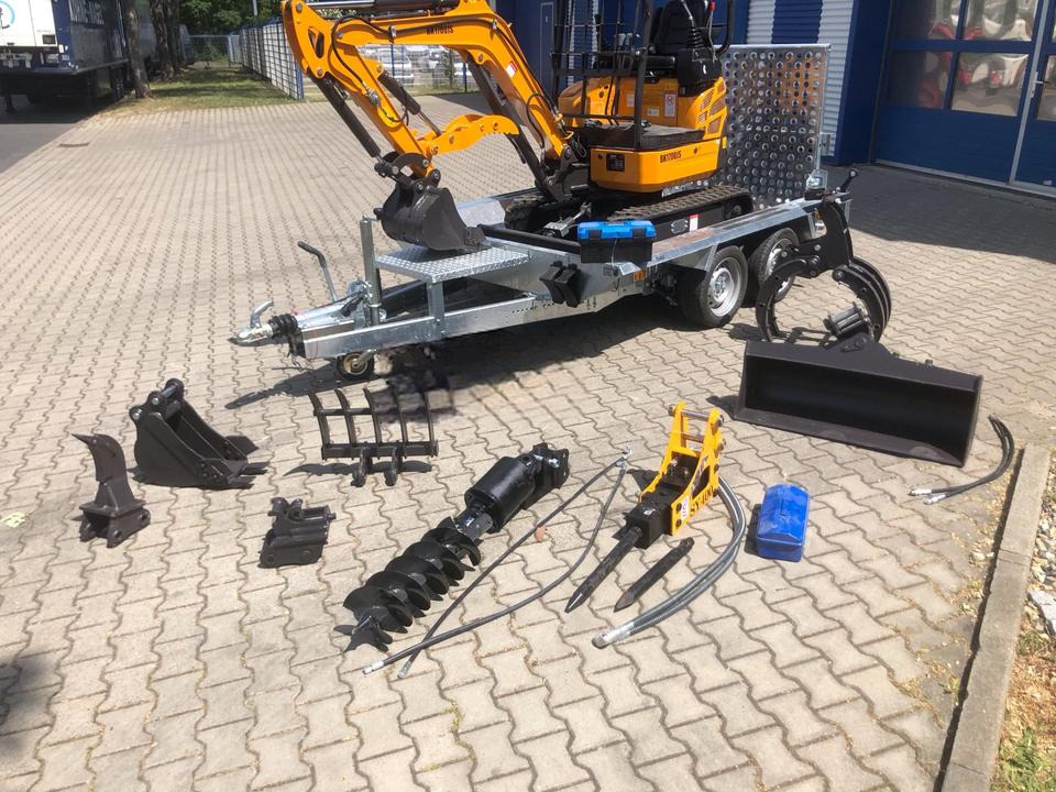 Minibagger BK1700JS +Tieflader +Zubehör *INKL.19% MWST*BERGER KRAUS*KUBOTA*JOYST*SOFORT! - Mini excavator, Trailer: picture 3 Minibagger BK1700JS +Tieflader +Zubehör *INKL.19% MWST*BERGER KRAUS*KUBOTA*JOYST*SOFORT! - Mini excavator, Trailer: picture 3