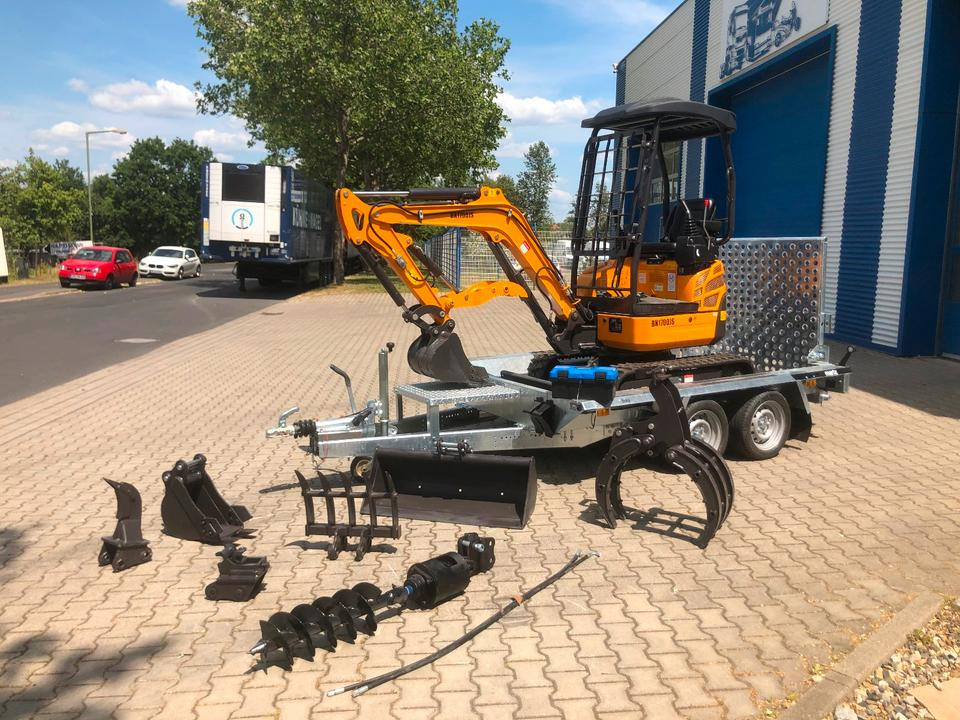Minibagger BK1700JS + Tieflader + Zubehör *INKL.19% MWST*BERGER KRAUS*KUBOTA*JOYST*SOFORT! - Mini excavator, Trailer: picture 2 Minibagger BK1700JS + Tieflader + Zubehör *INKL.19% MWST*BERGER KRAUS*KUBOTA*JOYST*SOFORT! - Mini excavator, Trailer: picture 2