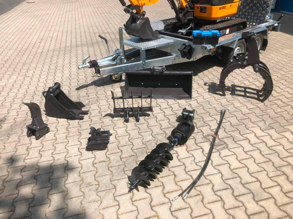 Minibagger BK1700JS + Tieflader + Zubehör *INKL.19% MWST*BERGER KRAUS*KUBOTA*JOYST*SOFORT! - Mini excavator, Trailer: picture 5 Minibagger BK1700JS + Tieflader + Zubehör *INKL.19% MWST*BERGER KRAUS*KUBOTA*JOYST*SOFORT! - Mini excavator, Trailer: picture 5