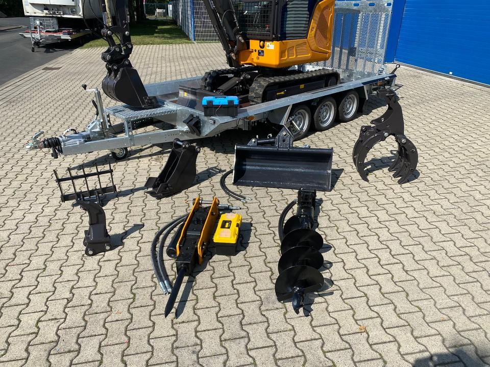 Minibagger BK2800ASR + Tieflader + Zubehör *INKL.19% MWST*BERGER KRAUS*KUBOTA*SCHWENKARM* VERSTELLFAHRWERK*KLIMA* - Mini excavator, Trailer: picture 3 Minibagger BK2800ASR + Tieflader + Zubehör *INKL.19% MWST*BERGER KRAUS*KUBOTA*SCHWENKARM* VERSTELLFAHRWERK*KLIMA* - Mini excavator, Trailer: picture 3