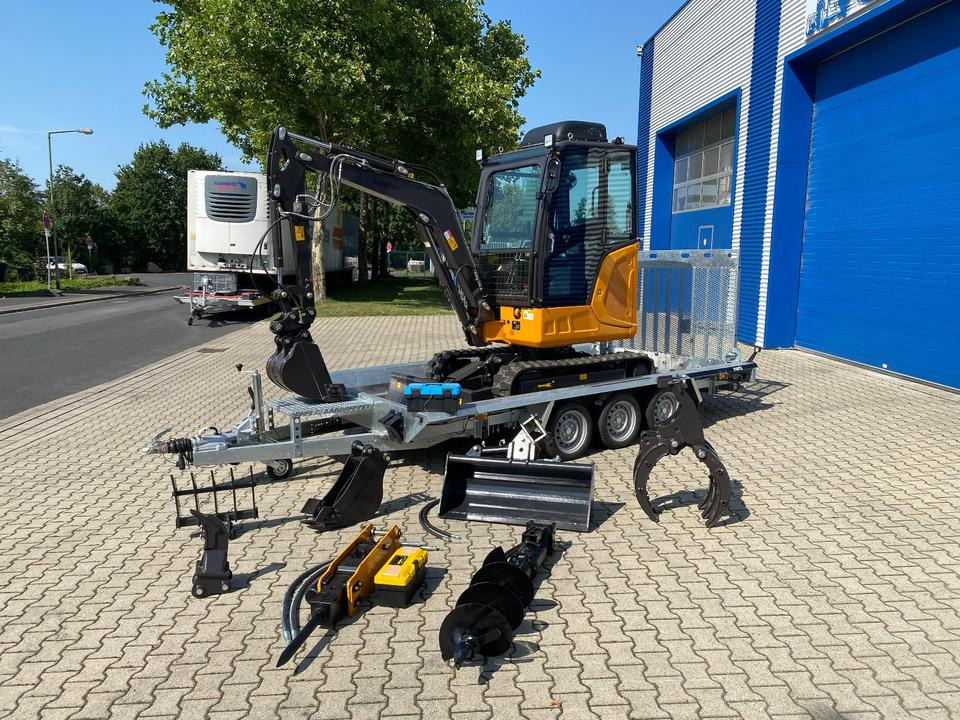 Minibagger BK2800ASR + Tieflader + Zubehör *INKL.19% MWST*BERGER KRAUS*KUBOTA*SCHWENKARM* VERSTELLFAHRWERK*KLIMA* - Mini excavator, Trailer: picture 1 Minibagger BK2800ASR + Tieflader + Zubehör *INKL.19% MWST*BERGER KRAUS*KUBOTA*SCHWENKARM* VERSTELLFAHRWERK*KLIMA* - Mini excavator, Trailer: picture 1