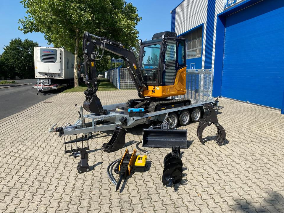Minibagger BK2800ASR + Tieflader + Zubehör *INKL.19% MWST*BERGER KRAUS*KUBOTA*SCHWENKARM* VERSTELLFAHRWERK*KLIMA* - Mini excavator, Trailer: picture 2 Minibagger BK2800ASR + Tieflader + Zubehör *INKL.19% MWST*BERGER KRAUS*KUBOTA*SCHWENKARM* VERSTELLFAHRWERK*KLIMA* - Mini excavator, Trailer: picture 2