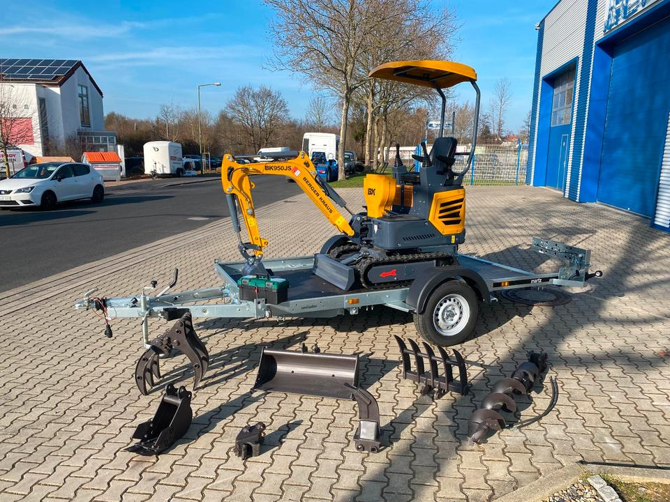 Minibagger BK950JS + Anhänger + Zubehör *INKL.19% MWST*BERGER KRAUS*JOYSTICK*SOFORT!* - Mini excavator, Trailer: picture 2 Minibagger BK950JS + Anhänger + Zubehör *INKL.19% MWST*BERGER KRAUS*JOYSTICK*SOFORT!* - Mini excavator, Trailer: picture 2