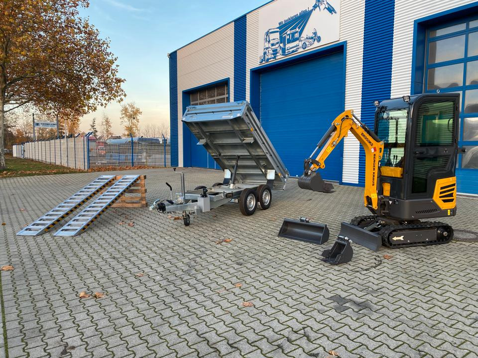 Minibagger BK950KS im Komplettpaket mit Kippanhänger und Auffahrrampen *INKL.19% MWST*BERGER KRAUS*SOFORT!* - Mini excavator: picture 1 Minibagger BK950KS im Komplettpaket mit Kippanhänger und Auffahrrampen *INKL.19% MWST*BERGER KRAUS*SOFORT!* - Mini excavator: picture 1