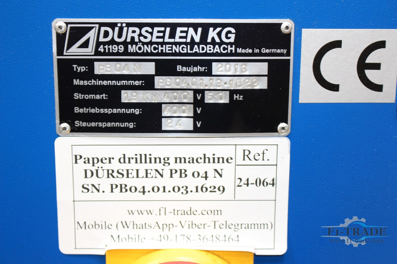 Dürselen PB 04 - Printing machinery: picture 5 Dürselen PB 04 - Printing machinery: picture 5