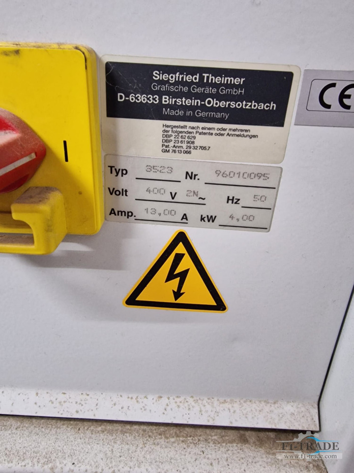 Theimer Rapid 95 3523 - Printing machinery: picture 5 Theimer Rapid 95 3523 - Printing machinery: picture 5