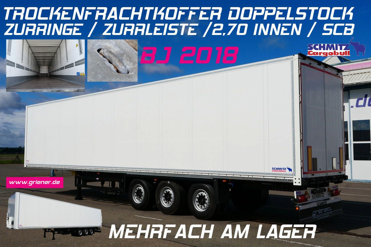 Schmitz Cargobull SKO 24/DOPPELSTOCK/ZURRLEISTE /ZURRINGE - Closed box semi-trailer: picture 1 Schmitz Cargobull SKO 24/DOPPELSTOCK/ZURRLEISTE /ZURRINGE - Closed box semi-trailer: picture 1