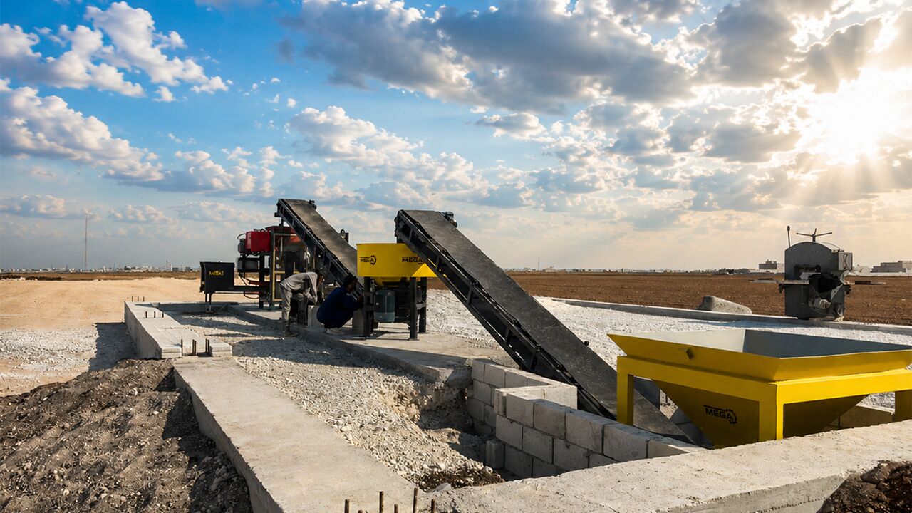 Semi-Automatic Concrete Block Production Line | 3.000 Concrete Block - 255 m² Paving Block | 36.250 USD - Block making machine: picture 4 Semi-Automatic Concrete Block Production Line | 3.000 Concrete Block - 255 m² Paving Block | 36.250 USD - Block making machine: picture 4