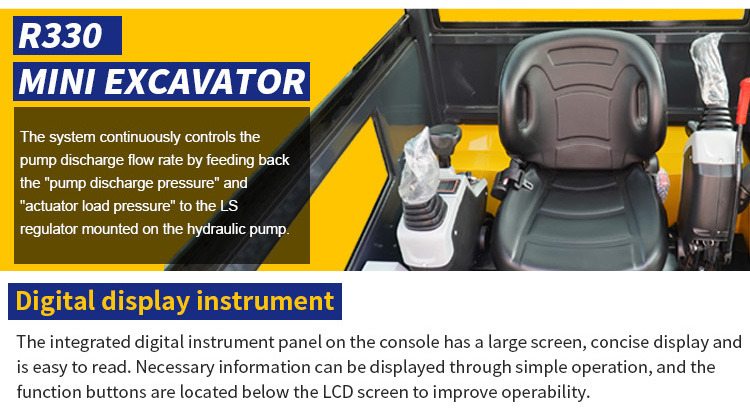 New Mini excavator Shandong Rippa Machinery Group Co., Ltd. R330-Global stocking Rapid delivery-Kubota engine-Cab-Air Conditioner ; CE certification: picture 14