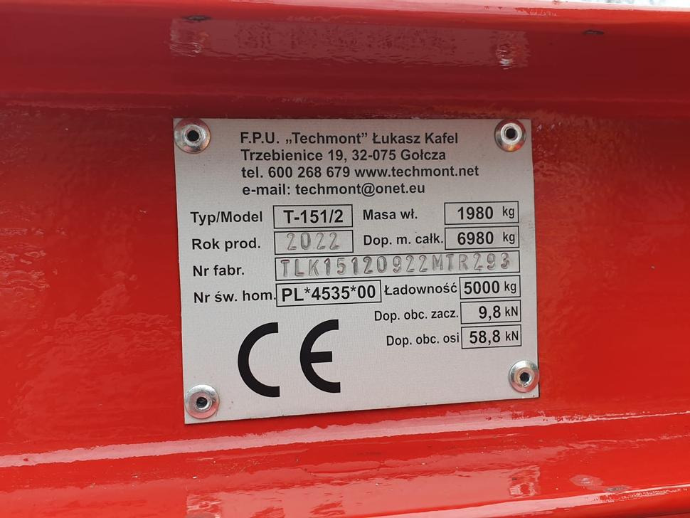 New Farm tipping trailer/ Dumper Techmont Anhänger / Trailer / Remorque / Rimorchio / Прицеп одноосный / Przyczepa jednoosiowa T-151/1 3,5 t: picture 10 New Farm tipping trailer/ Dumper Techmont Anhänger / Trailer / Remorque / Rimorchio / Прицеп одноосный / Przyczepa jednoosiowa T-151/1 3,5 t: picture 10