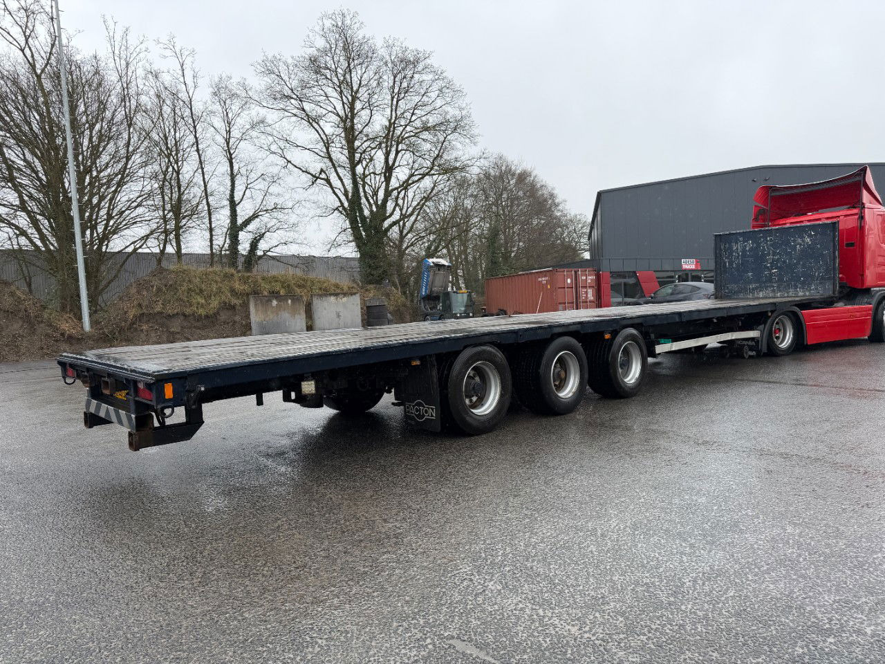 Pacton L3-002 mega with BPW, Lift axle - Dropside/ Flatbed semi-trailer: picture 3 Pacton L3-002 mega with BPW, Lift axle - Dropside/ Flatbed semi-trailer: picture 3