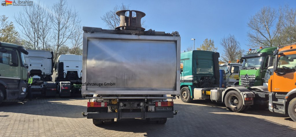 Tipper, Crane truck Mercedes-Benz 1824 Kipper Kran, Edelstahlaufbau Tierentsorgung: picture 11