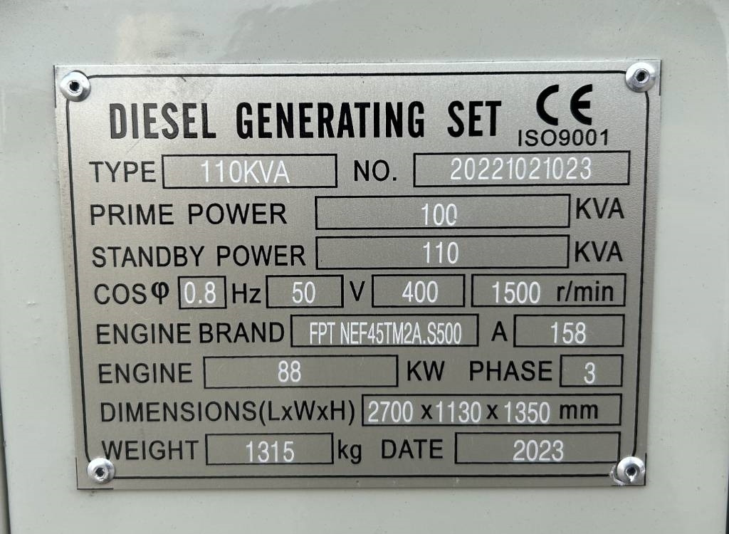 Iveco NEF45TM2A - 110 kVA Generator - DPX-19791 - Generator set: picture 4 Iveco NEF45TM2A - 110 kVA Generator - DPX-19791 - Generator set: picture 4