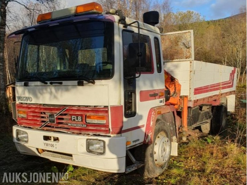 1986 Volvo FL6164X2 tippbil med kran - Tipper: picture 1 1986 Volvo FL6164X2 tippbil med kran - Tipper: picture 1