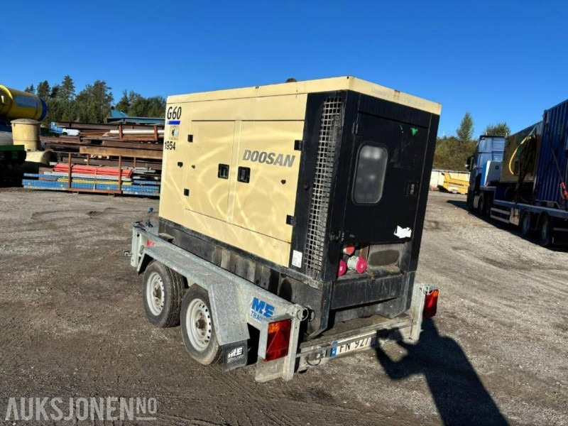 2014 Doosan G60 strømaggregat 60 kVA med 2 akslet henger - Construction equipment: picture 4 2014 Doosan G60 strømaggregat 60 kVA med 2 akslet henger - Construction equipment: picture 4
