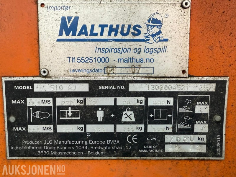 Aerial platform JLG 510AJ Knekkarmlift: picture 14