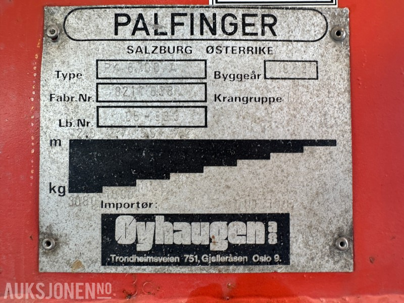 Palfinger PK 6700A lastebilkran - Crane: picture 4 Palfinger PK 6700A lastebilkran - Crane: picture 4
