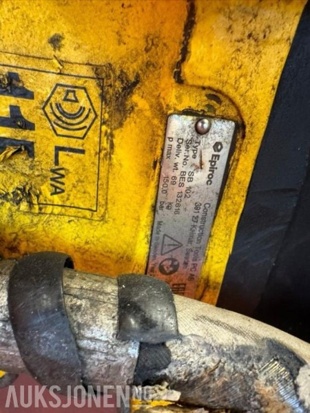 Pigghammer til minigraver Atlas Copco SB 102 / 69 kg / p max 150 bar / feste S30 / 180 modell 2020 - Hydraulic hammer for Mini excavator: picture 4 Pigghammer til minigraver Atlas Copco SB 102 / 69 kg / p max 150 bar / feste S30 / 180 modell 2020 - Hydraulic hammer for Mini excavator: picture 4