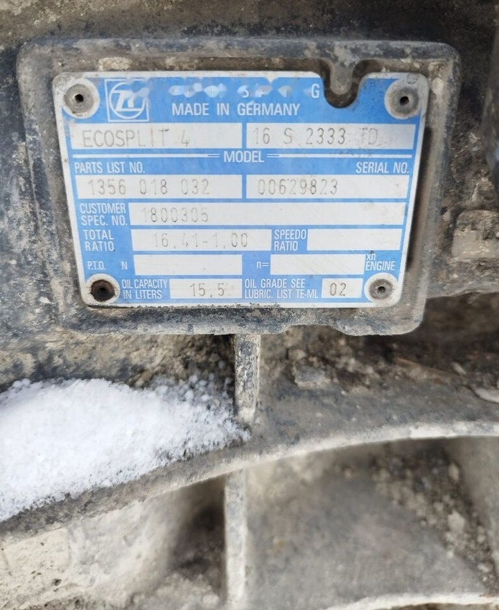 DAF 16s2333 truck - Gearbox for Truck: picture 1 DAF 16s2333 truck - Gearbox for Truck: picture 1